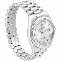 Rolex Day-Date 36MM White Dial 118239 18Kt White Gold Watch